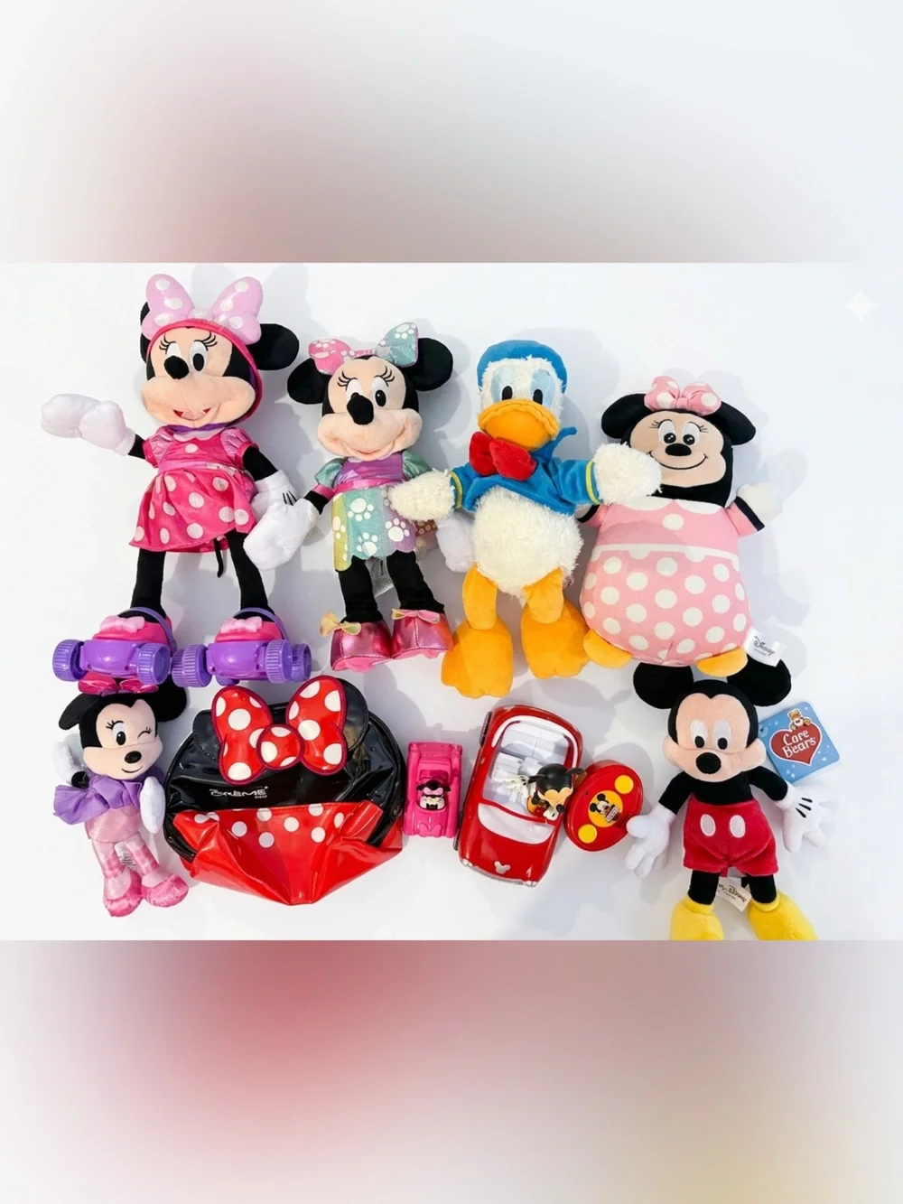 Disney Plush Character Set — Pink, Purple, Red, Blue, Yellow, Black